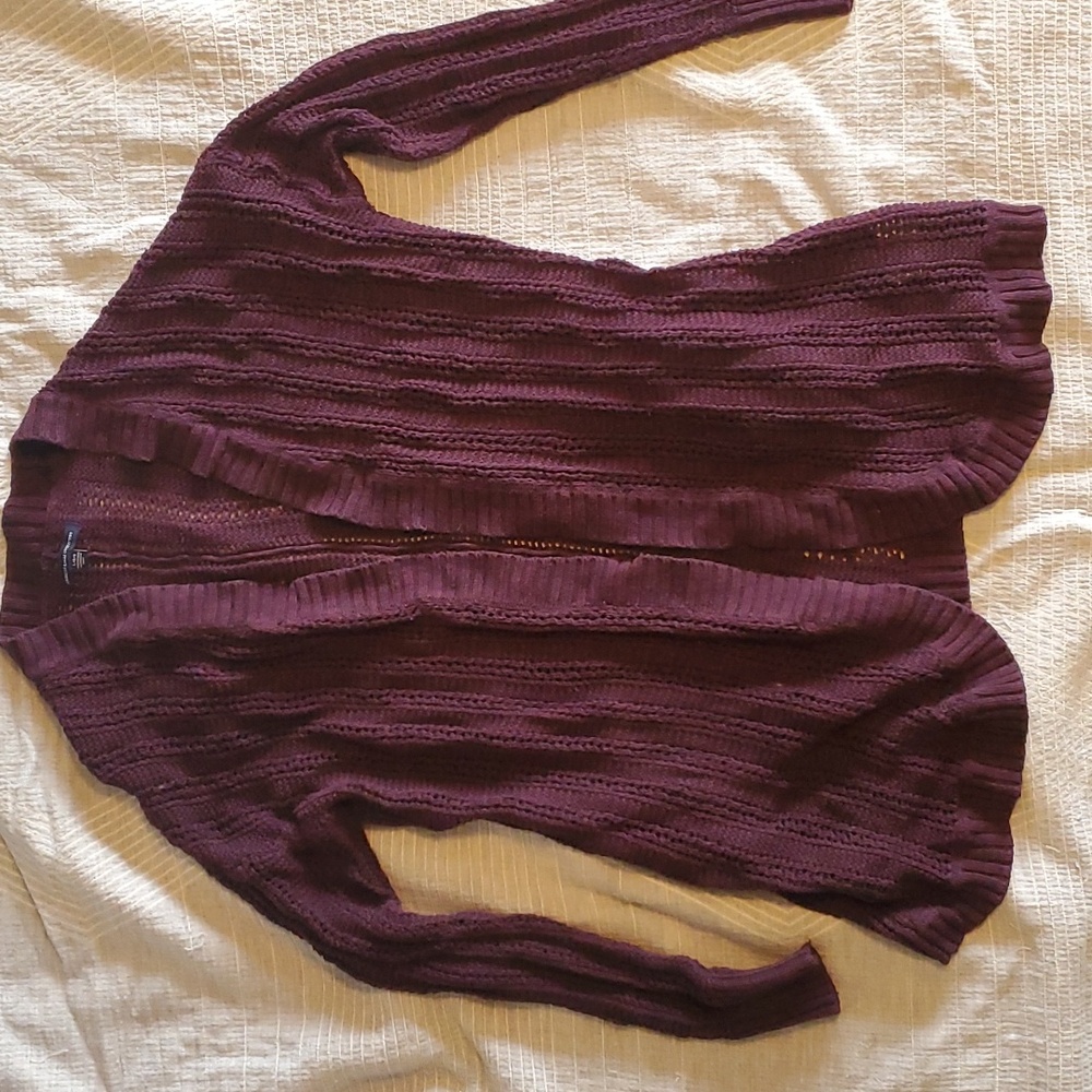 American Eagle Outfitters, L, Plum Cardigan